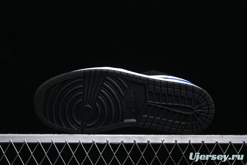 Nike Air Jordan 1 Low Retro Basketball Shoes Black Blue - 553558-042