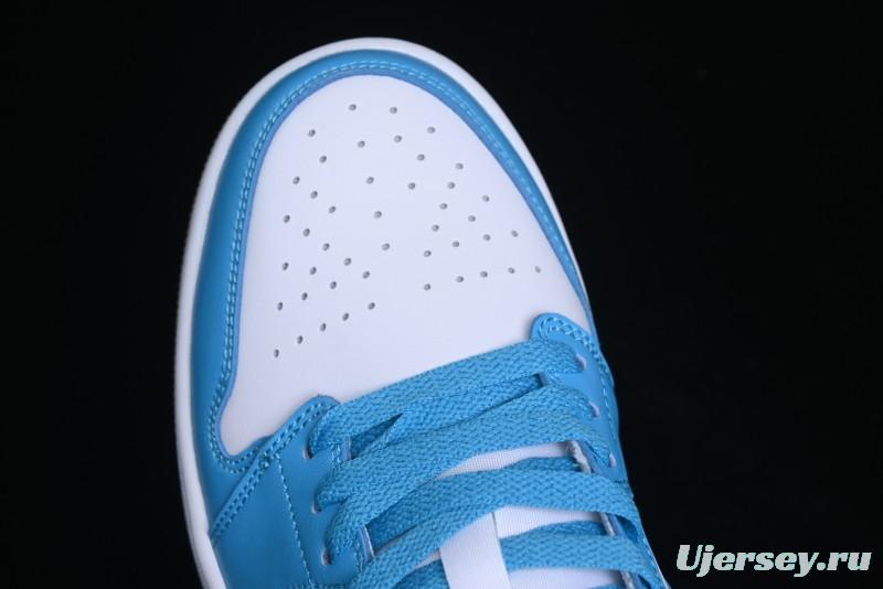 Nike Air Jordan 1 Low AJ1 White Blue Low-Top Casual Sneakers - DC0774-104