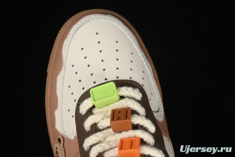 Nike Air Force 1 '07 Low Maillard Bear Casual Sneakers - CJ9297-999