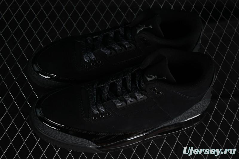 Nike Air Jordan 3 Retro Basketball Shoes Midnight Black - CT8532-001