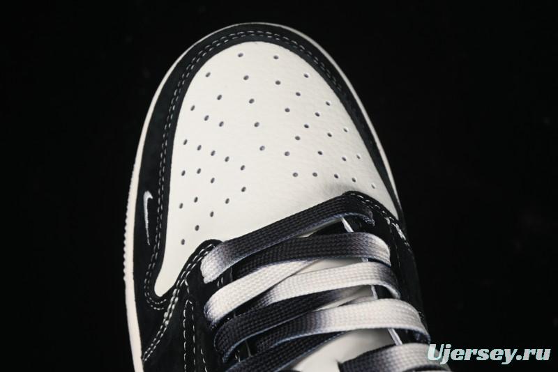 Nike Travis Scott x Fragment Design x Air Jordan 1 Low OG SP AJ1 Gucci Collaboration - Black Dragonfly Low-top Casual Sneakers - SJ2068-139