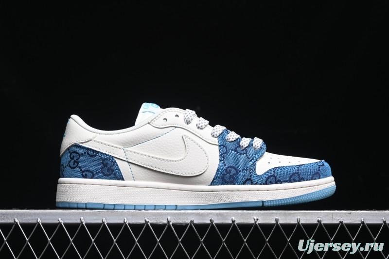 Nike Travis Scott x Fragment Design x Air Jordan 1 Low OG SP AJ1 Retro Sneakers - XZ1658-001