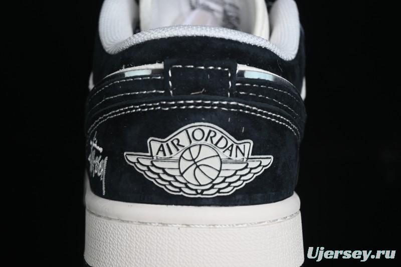 Nike Air Jordan 1 Low Stussy Collaboration Retro Basketball Shoes - XX3318-505