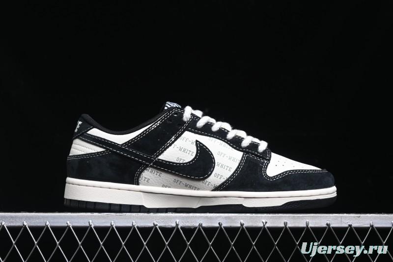 Nike SB Dunk Low Off-White Collaboration - Anniversary High-End Custom Low-Top Casual Skate Shoes - YX5066-211