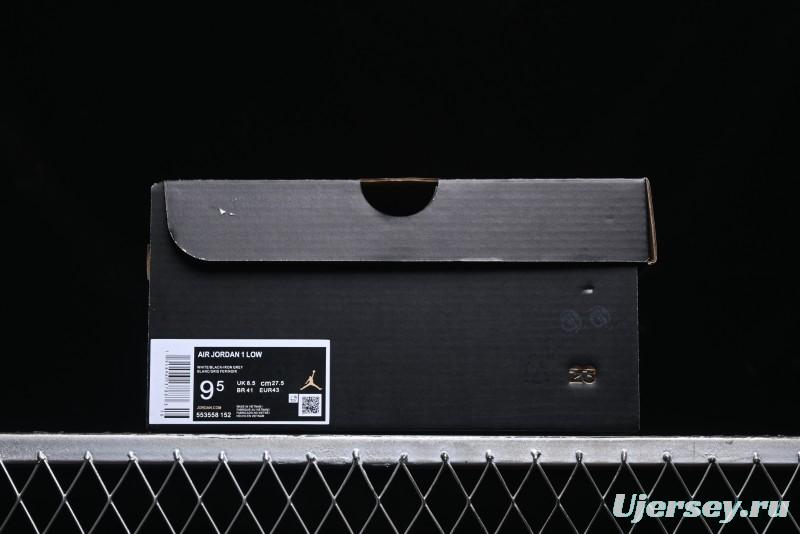 Nike Air Jordan 1 Low AJ1 Retro Casual Sneakers in Black/Brown - 553558-152