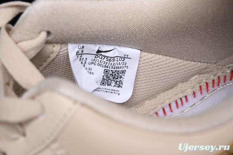 Nike Air Force 1 '07 Low Top Sneakers with Full-Grain Leather and Air Cushion - DQ7569-102