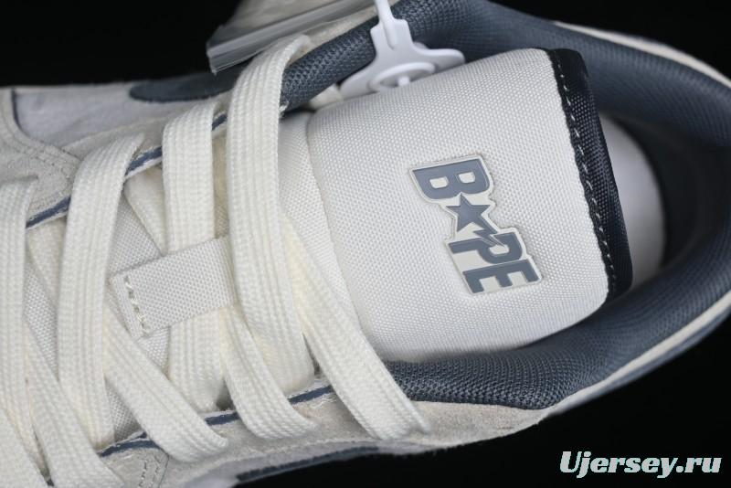 Nike Air Jordan 1 Low AJ1 Bape Collaboration - Custom High-End Retro Basketball Shoes with Light Grey Check - DM9188-008