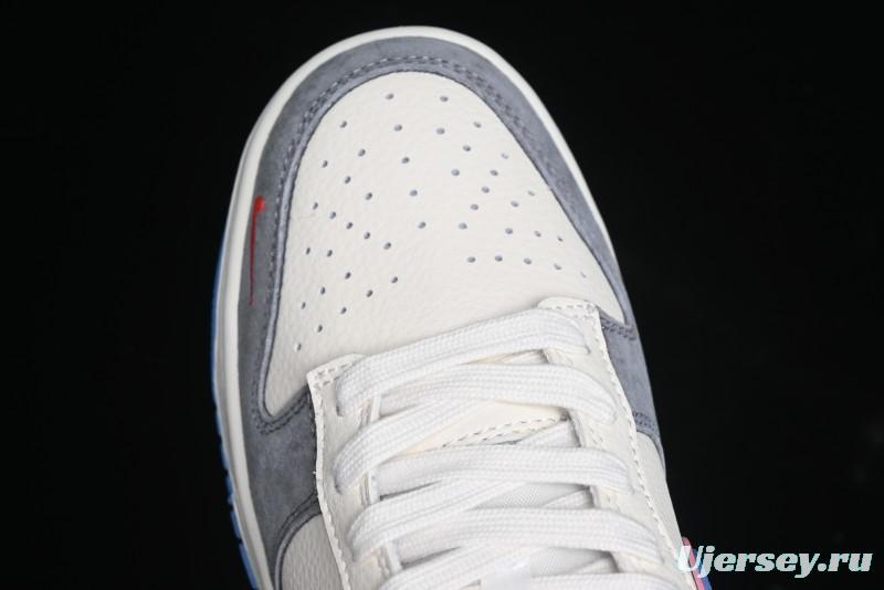 Nike SB Dunk Low Supreme Collaboration Anniversary Custom Low-Top Casual Skate Shoes - KK1333-010