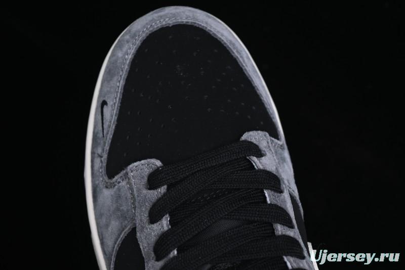 Nike SB Dunk Low Supreme Collaboration - Carbon Black Grey Pig Anniversary High-End Custom Low-Top Casual Skate Shoes - XX3186-206