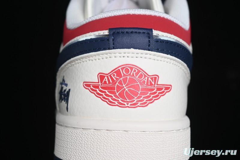 Nike Air Jordan 1 Low AJ1 Stussy Collaboration - Retro Basketball Shoes - XX3318-566