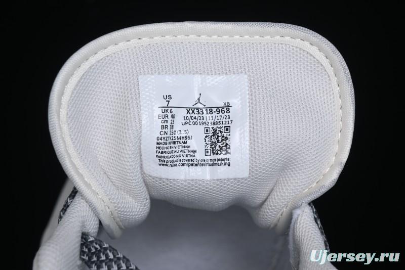 Nike Air Jordan 1 Low Stussy Collaboration - Grey Pigskin Black Base Retro Basketball Shoes - XX3318-968