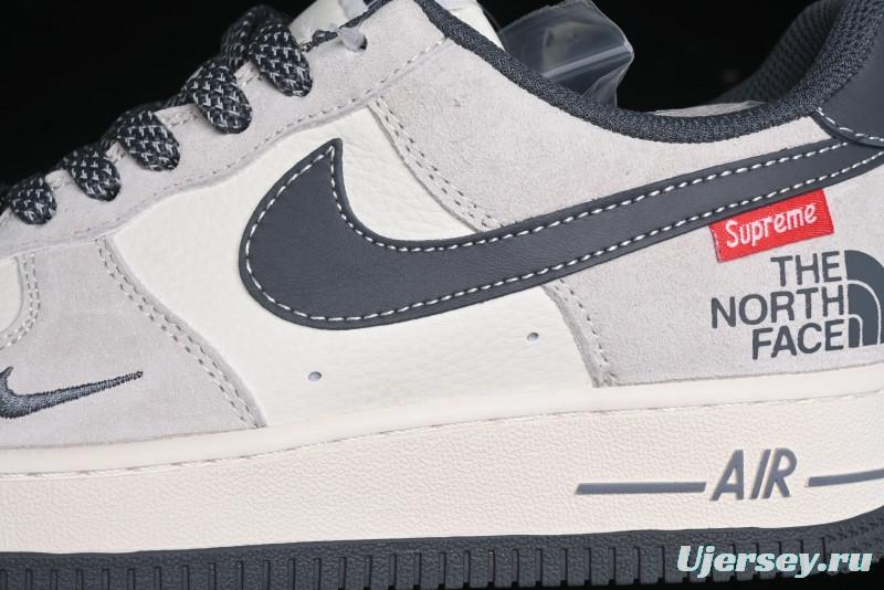 Nike Air Force 1 '07 Low Supreme The North Face Collaboration - Grey Black Red Logo - XZ6188-112
