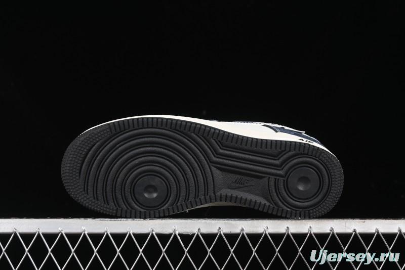 Nike Air Force 1 '07 Low Supreme Casual Sneakers in White-Blue Shadow - KK1988-009