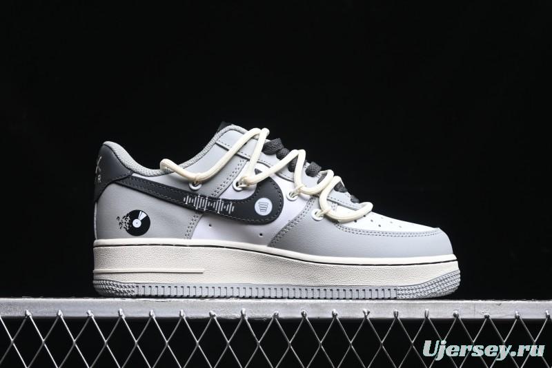 Nike Air Force 1 Low "Vinyl" Casual Sneakers with Lace-Up Design - KS6896-666