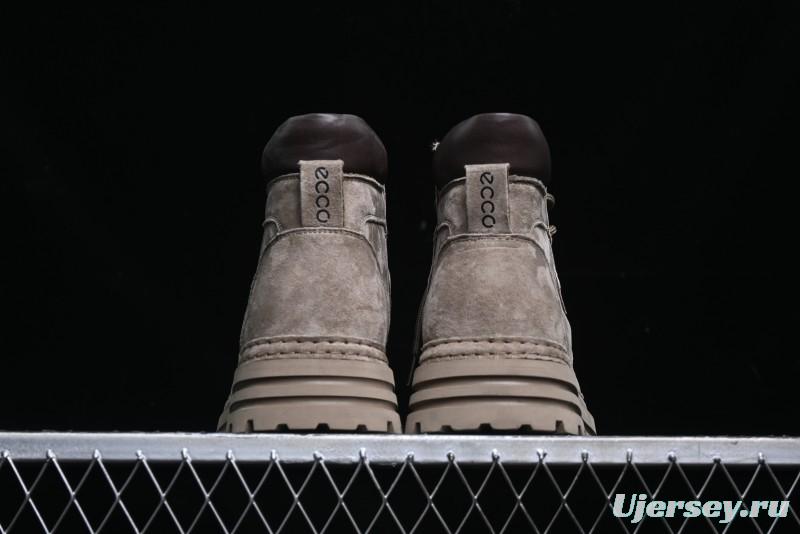 ECCO Cool Series Workwear Leather Anti-Slip Platform Chelsea Boots - 63890801001