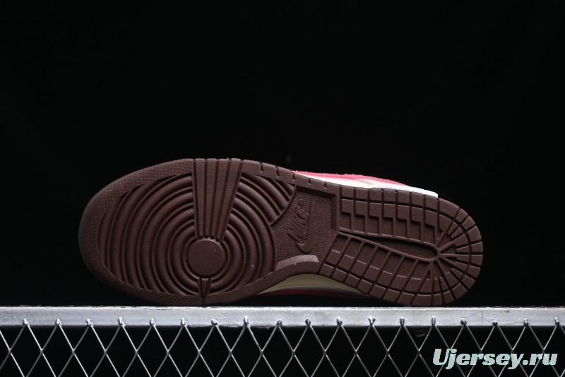 Nike Dunk Low Retro Casual Sneakers in Brown and Sail with Panda Mischief Skyline Theme - DD1503-124