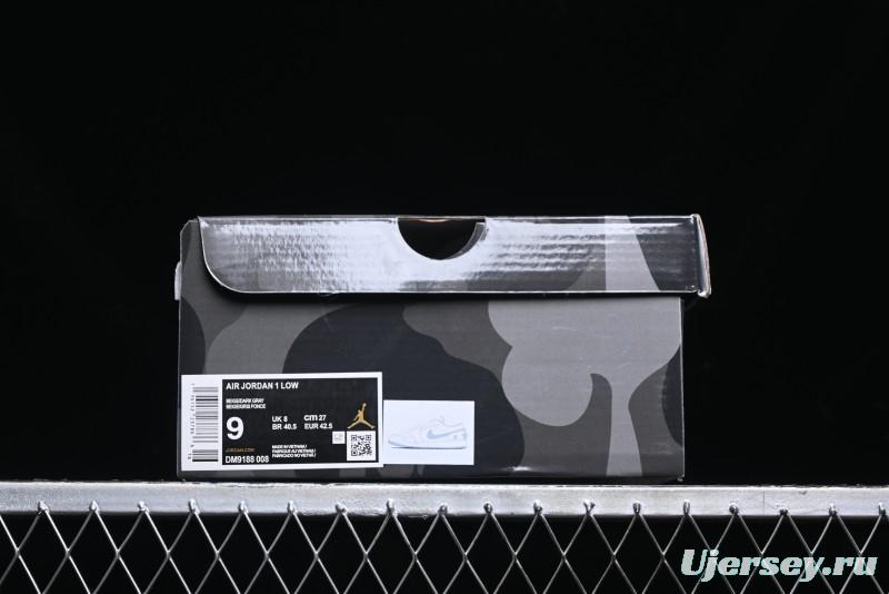 Nike Air Jordan 1 Low AJ1 Bape Collaboration - Custom High-End Retro Basketball Shoes with Light Grey Check - DM9188-008