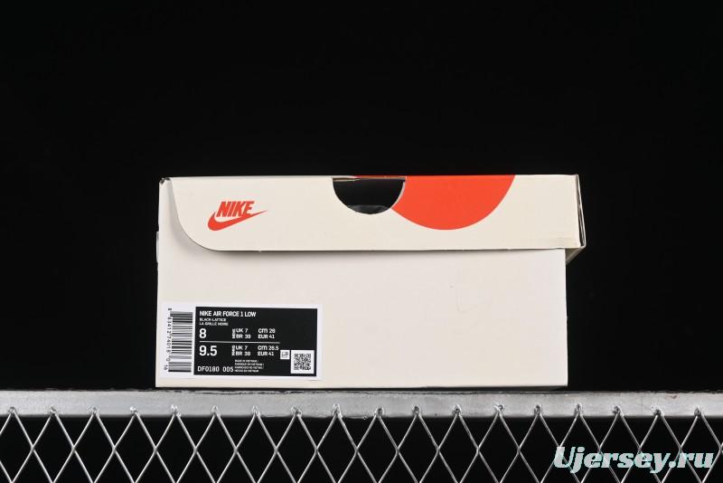 Nike Air Force 1 '07 Low Burberry Collaboration - White Black Check Low-Top Casual Sneakers - DF0180-005