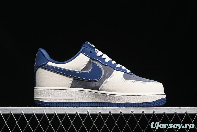 Nike Air Force 1 '07 Low Violent Bear Collaboration - Grey Beige Blue Low-Top Casual Sneakers - KK1988-017