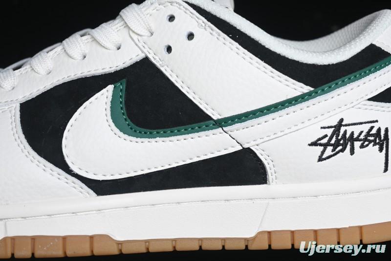 Nike SB Dunk Low Stussy Collaboration - Double Shadow White Hook Anniversary High-End Custom Low-Top Casual Skate Shoes - SF1029-406