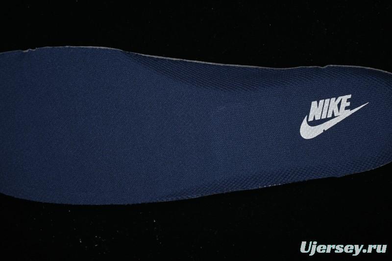 Nike Air Force 1 '07 Low Stussy Collaboration - Grey White with Blue Outsole Low-Top Casual Sneakers - SJ6698-006