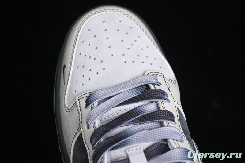 Nike SB Dunk Low The North Face Collaboration - Grey White Anniversary High-End Custom Low-Top Casual Skate Shoes - XX3186-202