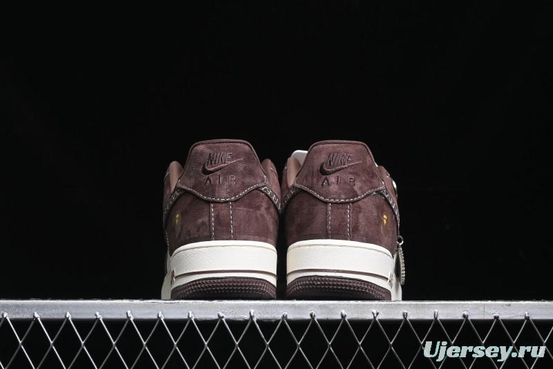 Nike Air Force 1 '07 Low BAPE Collaboration - Tan Brown Casual Sneakers - KK1988-027