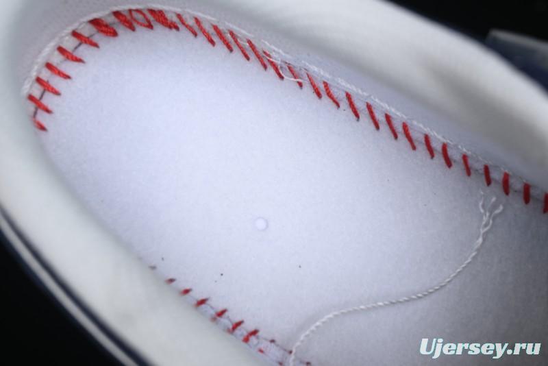 Nike Air Force 1 '07 Low Stussy Collaboration - Navy Red Print Casual Sneakers - XZ6188-350