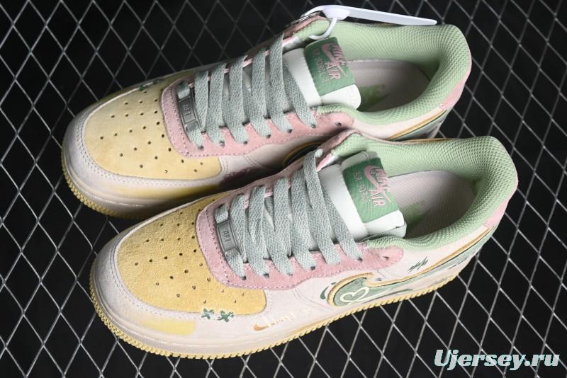 Nike Air Force 1 '07 Low Peach Trees Christmas Eve Limited Custom Casual Sneakers - CD1212-777