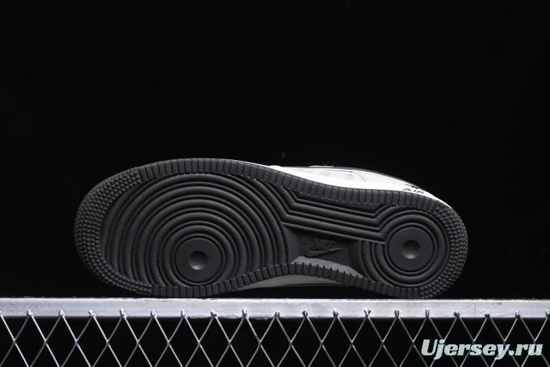 Nike Air Force 1 '07 Low Stussy Collaboration - White Black Sole Low-Top Casual Sneakers - XZ6188-279