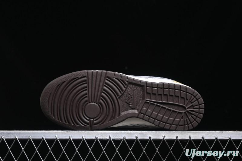 Nike SB Dunk Low Stussy Collaboration - Beige Grey Gold Embroidery Anniversary High-End Custom Low-Top Casual Skate Shoes - XS1086-001