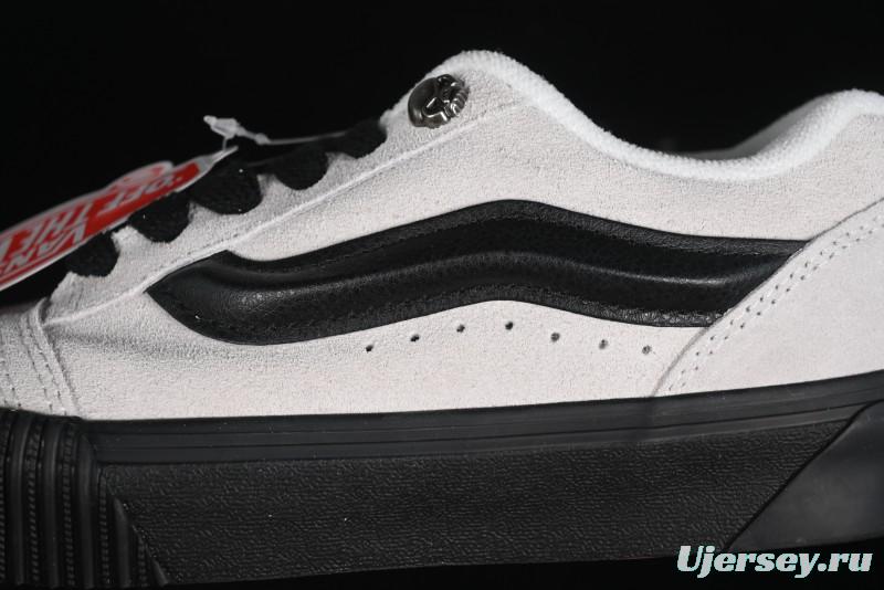 Vans Knu Skool Halloween White Black Low Top Retro Casual Vulcanized Slip On Shoes - VN0009QCSWE