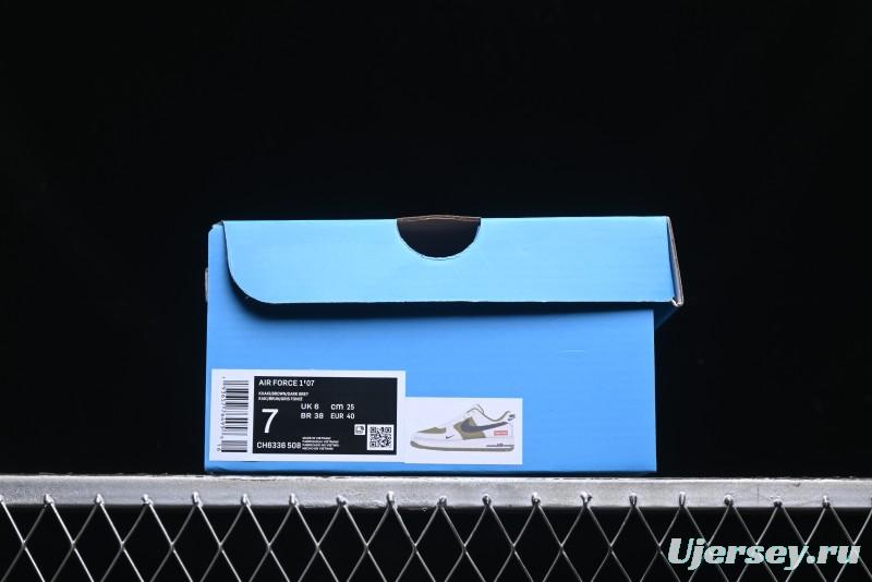 Nike Air Force 1 '07 Low Supreme Casual Sneakers in Military Green - CH6336-508