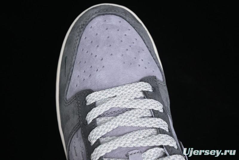 Nike SB Dunk Low Stussy Collaboration - Granite Grey Anniversary Custom Low-Top Casual Skate Shoes - XS1086-008