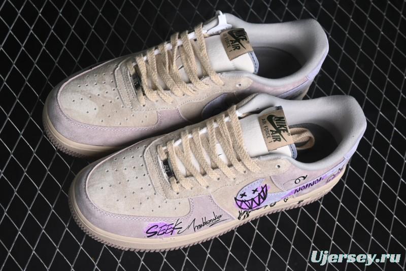 Nike Air Force 1 '07 Low Purple Taro Demon Casual Sneakers - ZB2121-301