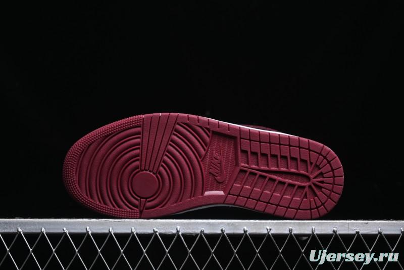 Nike Air Jordan 1 Low AJ1 Black Wine Red Metallic Wings DB6491-600