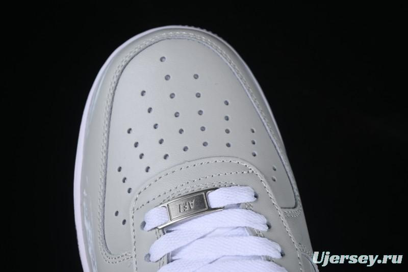 Nike Air Force 1 '07 Low Shadow Knight Grey White Black Casual Sneakers - CW2288-111