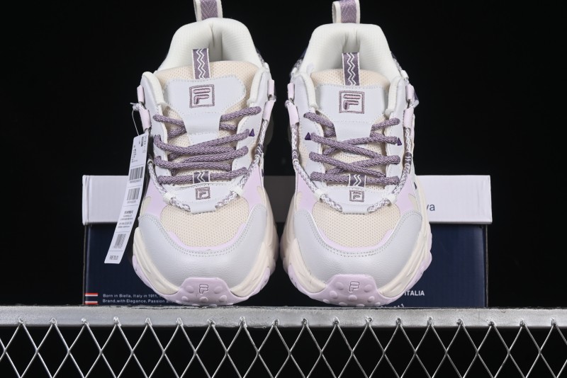Fila Fusion Retro Mars Running Shoes with Lace-Up Design and Cushioned Sole - F12W432101FGO