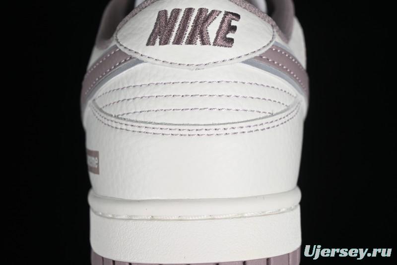 Nike Supreme SB Dunk Low Custom High-End Casual Skateboarding Shoes with Light Pink Colorway - RM2308-331
