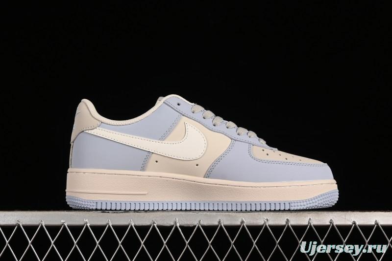 Nike Air Force 1 '07 Low Casual Sneakers in Ancient Blue with Full-Length Honeycomb Air Cushion - DB3301-199