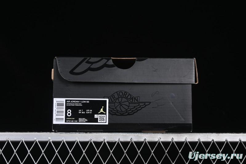 Nike Air Jordan 1 Low AJ1 White University Red Casual Sneakers - HF3148-102