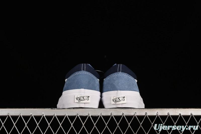 Vans Sk8-Mid Reissue 83 High-End Blue Suede Retro Skate Shoes - VN000CQDDWR