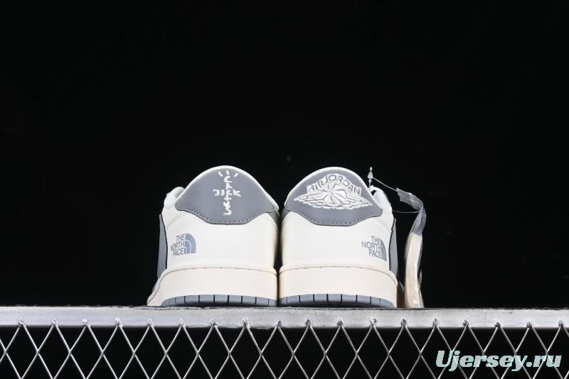 Nike Travis Scott x Fragment Design x Air Jordan 1 Low OG SP AJ1 Retro Sneakers with Unique Collaboration Details - XZ5158-002