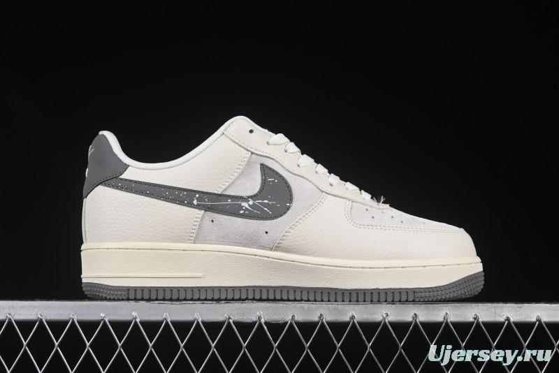Nike Air Force 1 '07 Low Casual Sneakers in Light Grey with Custom Hardware - DF0188-036