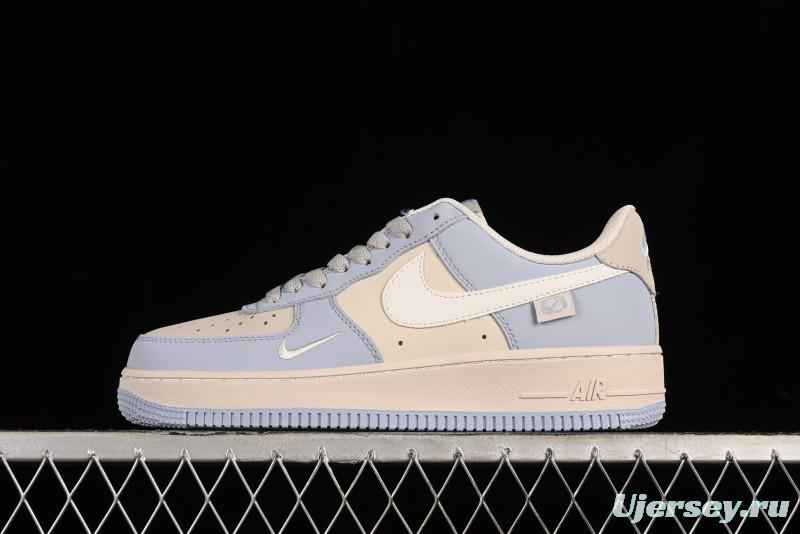Nike Air Force 1 '07 Low Casual Sneakers in Ancient Blue with Full-Length Honeycomb Air Cushion - DB3301-199