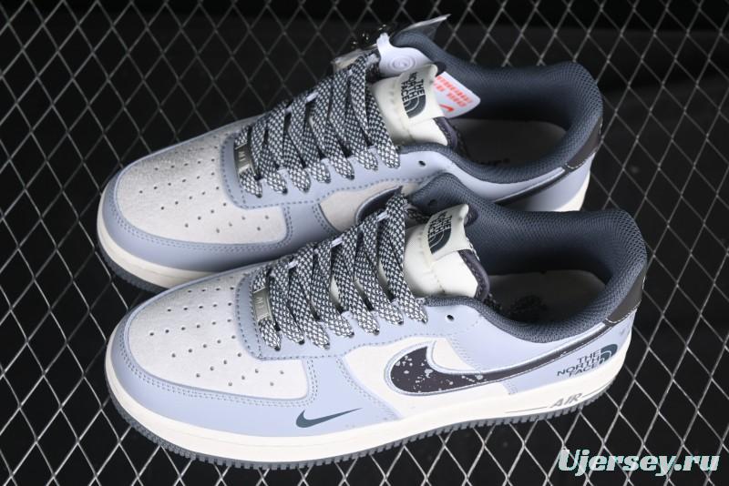 Nike Air Force 1 '07 Low The North Face Collaboration Embroidered Splash Design Casual Sneakers - DM6688-006