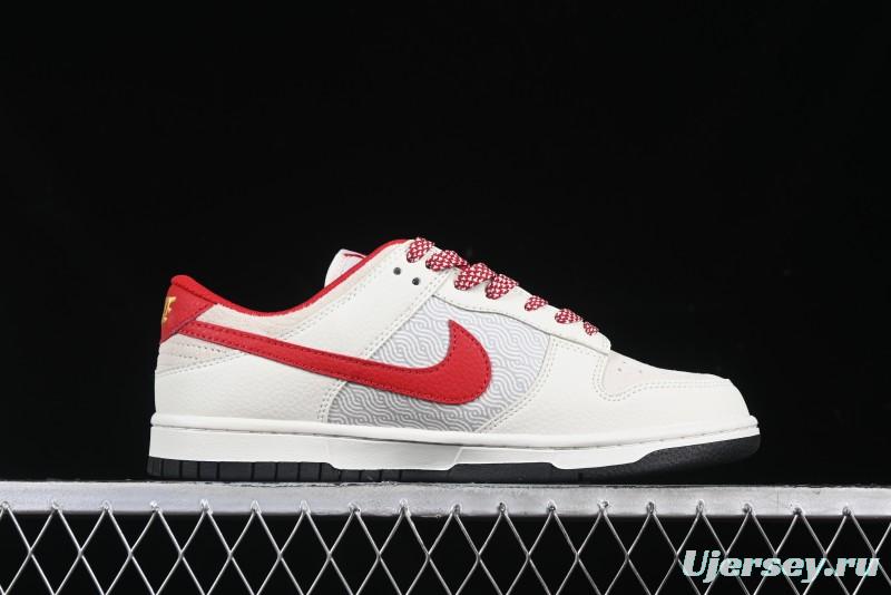 Nike SB Dunk Low Year of the Snake Limited Edition Auspicious Clouds Red Hook Anniversary Custom Low-Top Casual Skate Shoes - DJ2024-094