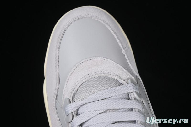 Nike Air Jordan 4 Remastered Sneakers with Textile Mesh Leather and Suede Upper - FQ7940-001