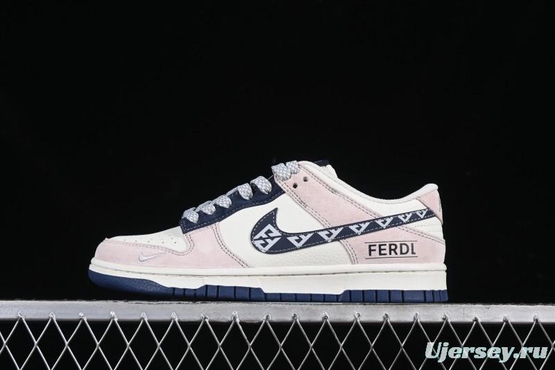 Nike SB Dunk Low OFF-WHITE Collaboration Black Grey Woven Label Anniversary High-End Custom Low-Top Casual Skate Shoes - DJ2024-132
