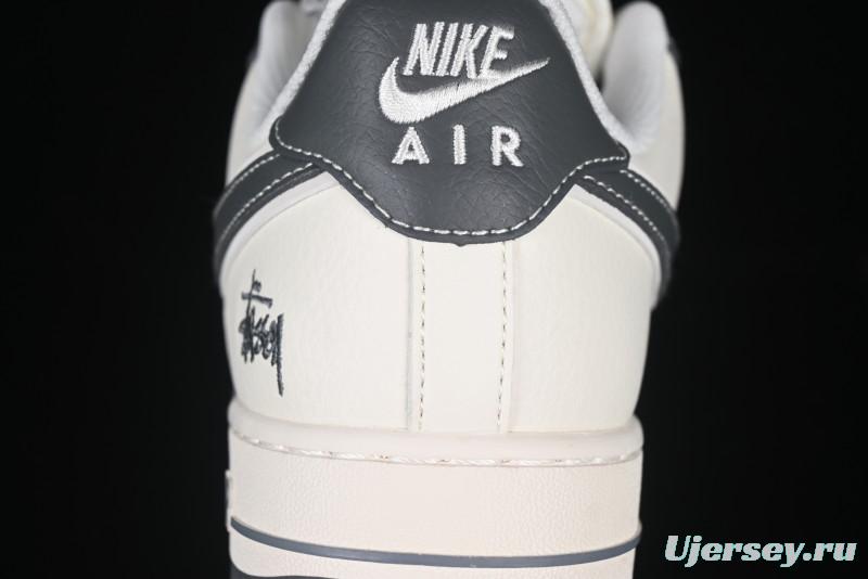 Nike Air Force 1 '07 Low Stussy Collaboration Granite Grey Low-Top Casual Sneakers - XZ6188-226